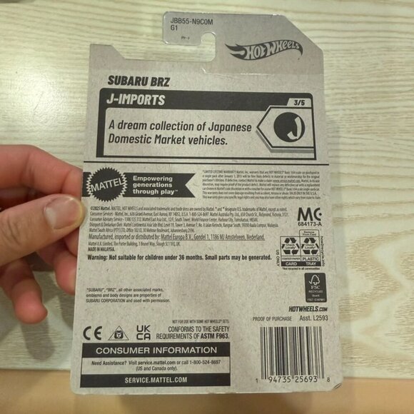 Hot Wheel Subaru BRZ J-Imports 48/250 - Picture 3 of 3